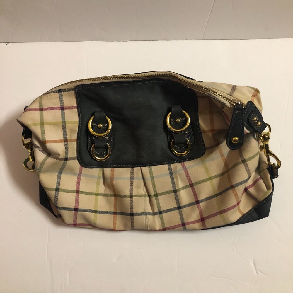 Coach Plaid Patterned Purse No Handles/Straps Zipper Closure - Picture 2 of 6